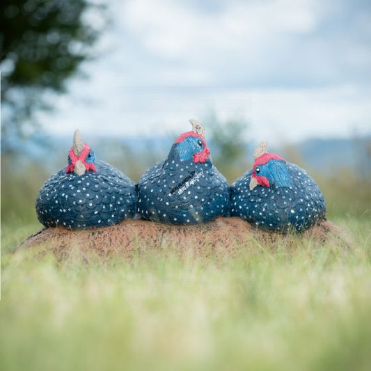 101009 Wildcrete 3D Target - Guinea Fowl Trio