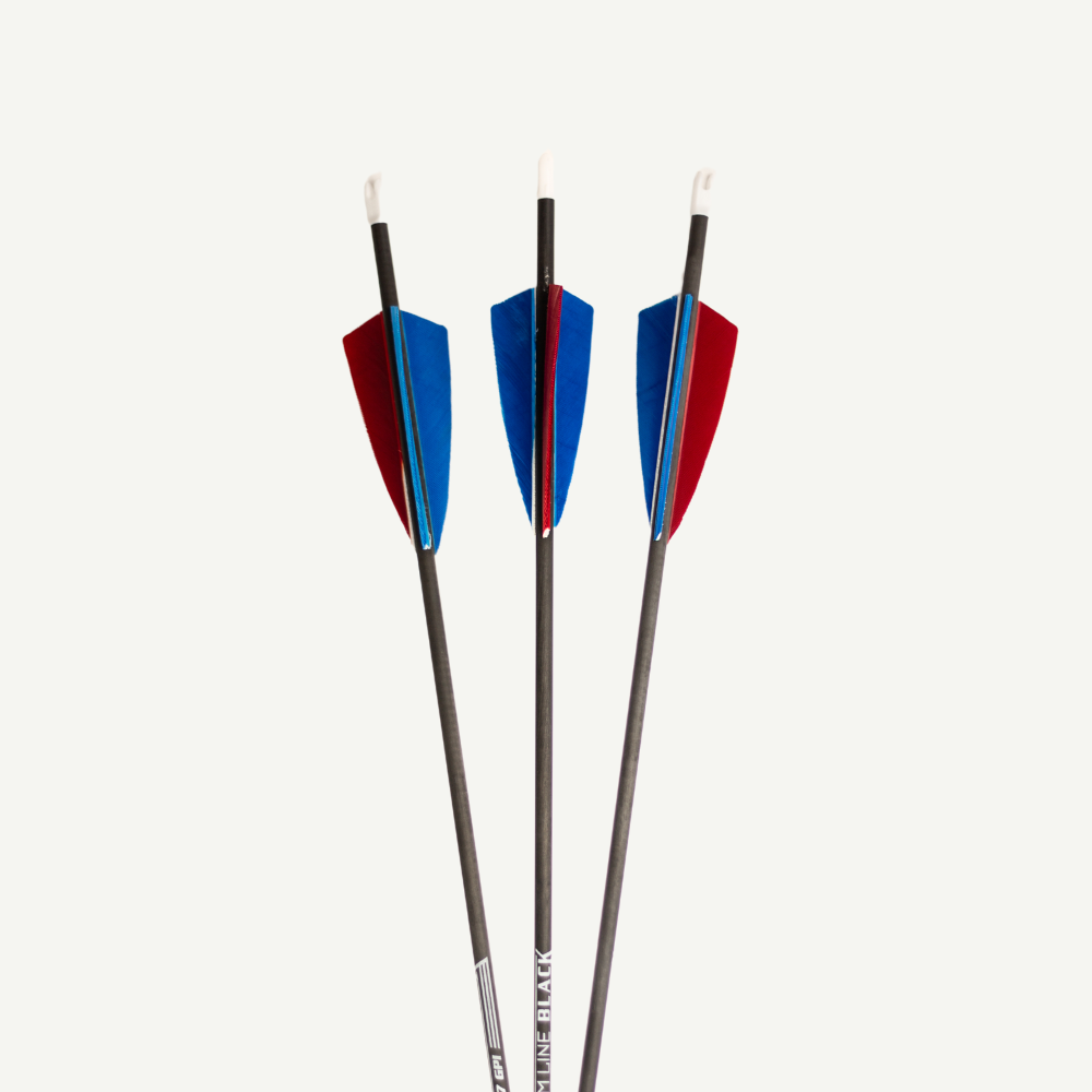 Penthalon Carbon Arrows 40820 Slim Line Black Natural Feathers