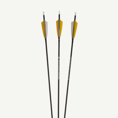 Penthalon Carbon Arrows 40820 Slim Line Black Natural Feathers