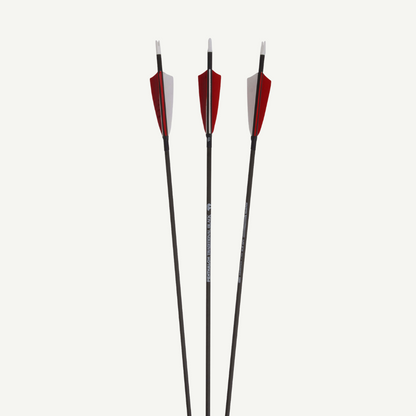 Penthalon Carbon Arrows 40820 Slim Line Black Natural Feathers