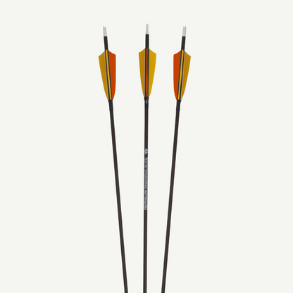 Penthalon Carbon Arrows 40820 Slim Line Black Natural Feathers